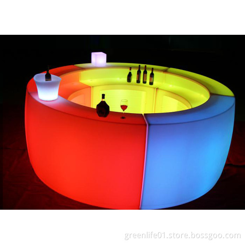 RGB 16 Color Changing Club Furniture, LED Illuminated Bar Counter